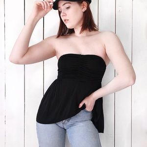 Free People Vacation Vibes Tube Top Black